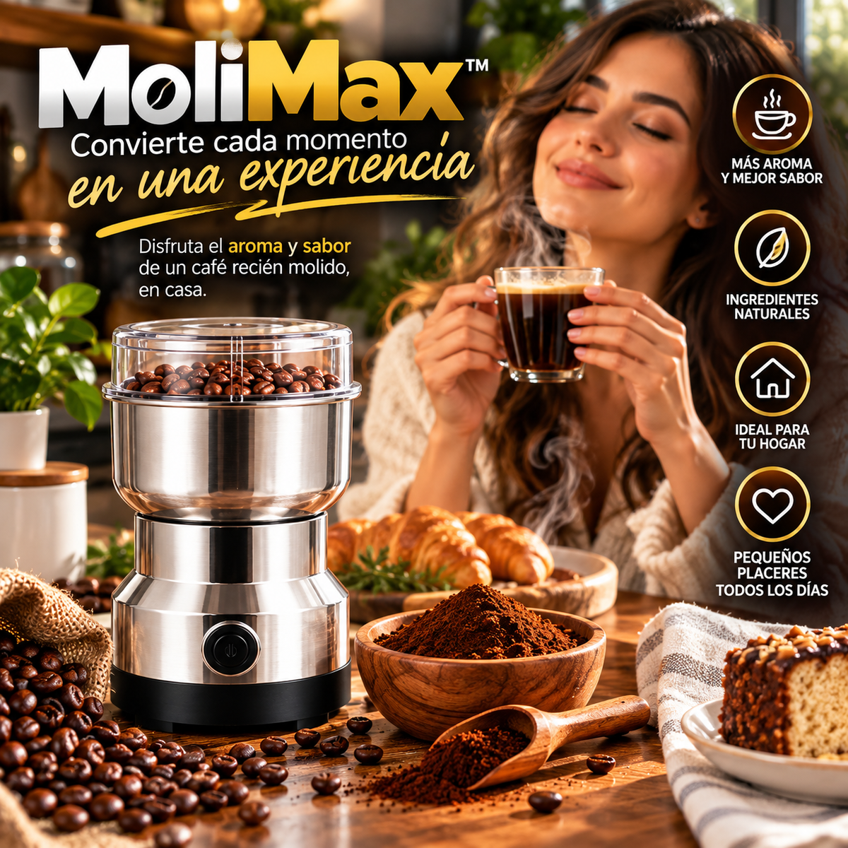 MoliMax™ — Potencia que convierte granos en sabor.